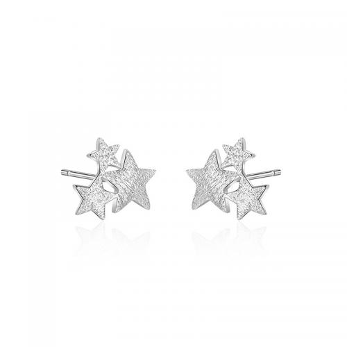 Brass Stud Earring Star fashion jewelry & for woman nickel lead & cadmium free Sold By Pair