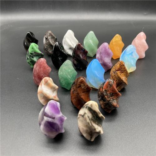 Fashion Decoration Gemstone Torch Carved for home and office Random Color 40mm Sold By PC