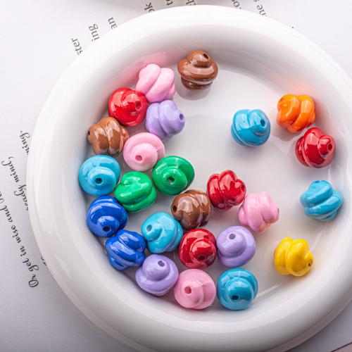 Akril nakit Beads, možete DIY, više boja za izbor, 17x16.70mm, Rupa:Približno 2.7mm, 5računala/Torba, Prodano By Torba