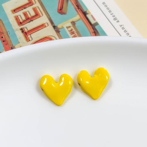 Zinc Alloy Heart Beads stoving varnish DIY nickel lead & cadmium free Approx 1.9mm Sold By Bag