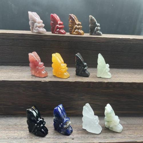 Fashion Decoration Gemstone Fairy Carved for home and office Random Color 30mm Sold By PC