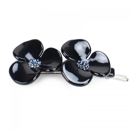 Hair Clip Acetate with Zinc Alloy Flower fashion jewelry Sold By PC
