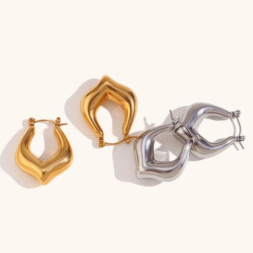 Stainless Steel Lever Terug Earring, 316L roestvrij staal, mode sieraden & voor vrouw, meer kleuren voor de keuze, nikkel, lood en cadmium vrij, 29.50x23.70mm, Verkocht door pair