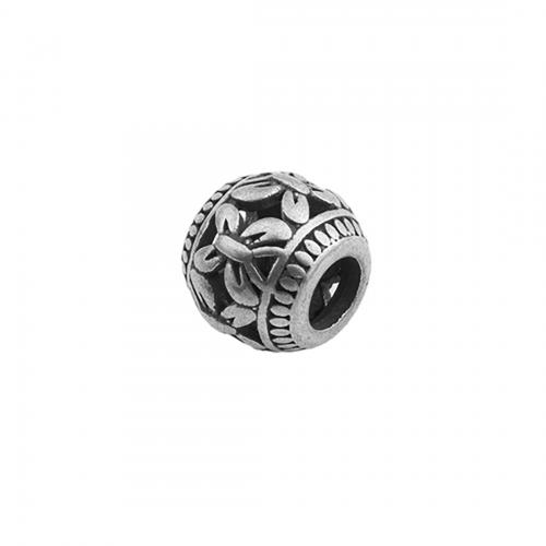 Edelstahl-Perlen mit großem Loch, 304 Edelstahl, poliert, DIY, 9.50x11mm, Bohrung:ca. 5mm, verkauft von PC