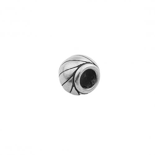 Kuglice veliku rupu od nehrđajućeg čelika, 304 nehrđajućeg čelika, uglađen, možete DIY, 8x9mm, Rupa:Približno 4mm, Prodano By PC