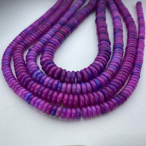 Gemstone Jewelry Beads Sugilite Flat Round DIY purple Sold By Strand