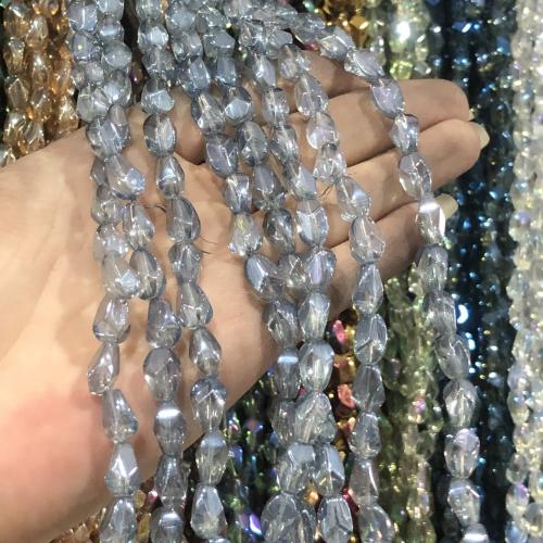 Kristall-Perlen, Kristall, DIY, mehrere Farben vorhanden, 8x12mm, verkauft per ca. 38 cm Strang