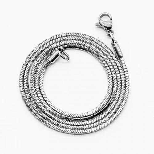 Stainless Steel Chain Necklace 304 Stainless Steel fashion jewelry & for woman original color nickel lead & cadmium free Sold By PC