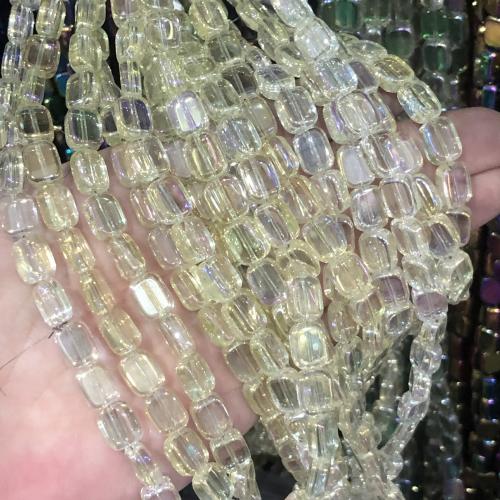 Kristall-Perlen, Kristall, Rechteck, DIY, mehrere Farben vorhanden, 8x10mm, verkauft per ca. 38 cm Strang