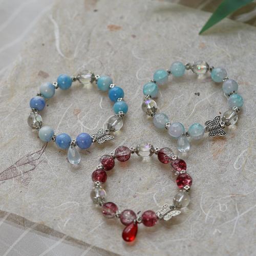 Lampwork Bracelets with Elastic Thread & Zinc Alloy handmade Unisex Length Approx 15-20 cm Sold By PC