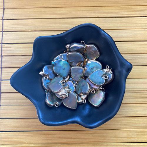 Ciondoli perle d'acqua dolci, perla d'acquadolce coltivata naturalmente, with ottone, Cuore, DIY, 14x18mm, Venduto da PC