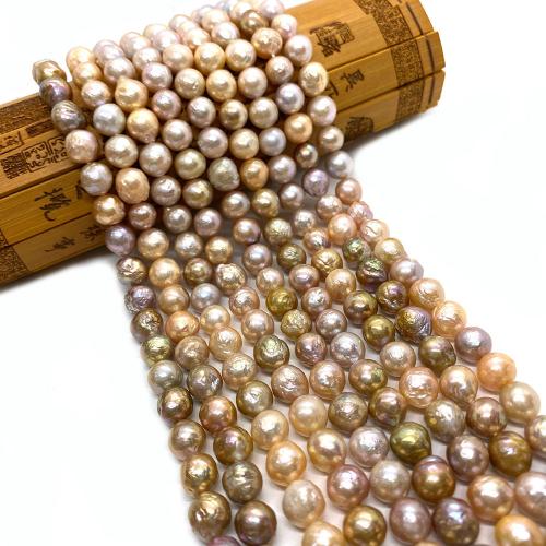 Naturalne perły słodkowodne perełki luźne, Perła naturalna słodkowodna, Lekko okrągły, DIY, aboutuff1a9-10mm, długość około 38 cm, sprzedane przez PC