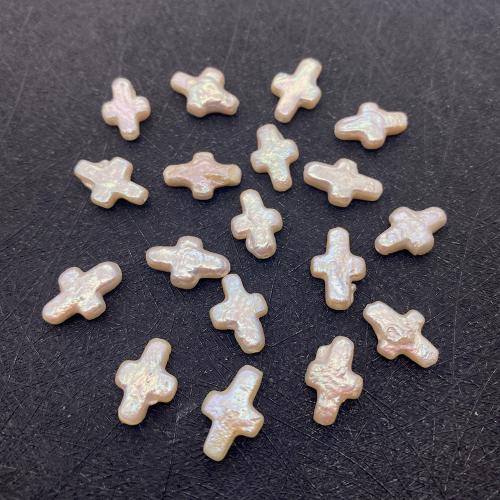 Natural Freshwater Pearl Loose Beads Cross DIY Sold By PC