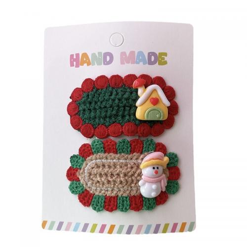 Hair Snap Clips Caddice handmade Christmas Design & Girl Approx Sold By Lot