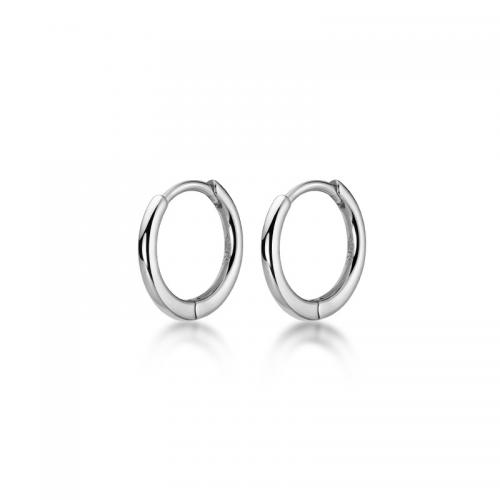 925 Sterling Silver Hoop Earrings plated & for woman Sold By Pair