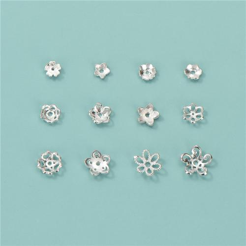 Capuchon de perle en argent sterling 925, poli, DIY & styles différents pour le choix, argent, Trou:Environ 1mm, Vendu par PC