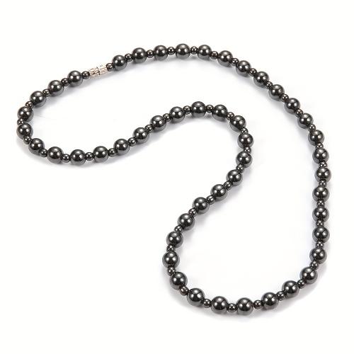 Hematite Necklace Round fashion jewelry & for man Sold By PC