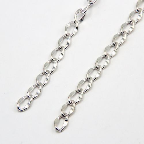 Ezüst láncok, 925 Ezüst, csiszolt, oldalirányú lánc & DIY, 9.60x5.90mm, Által értékesített G