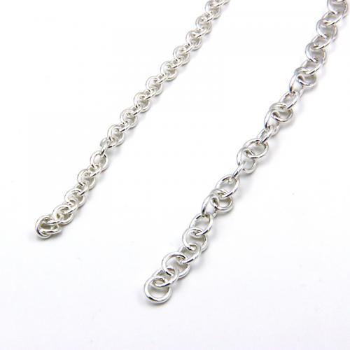 Серебрянные цепочки, Серебро 925 пробы, полированный, DIY & разный размер для выбора & Роло цепь, продается G