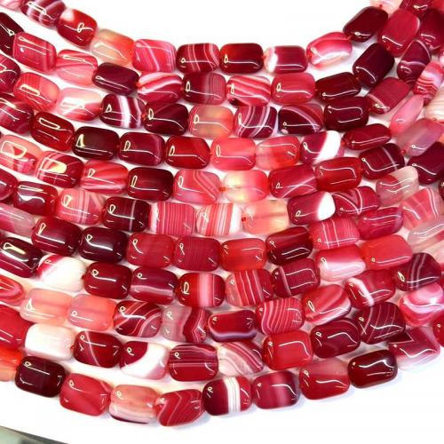 Natural Lace Agate Beads Rectangle polished DIY bright rosy red Sold Per Approx 38 cm Strand