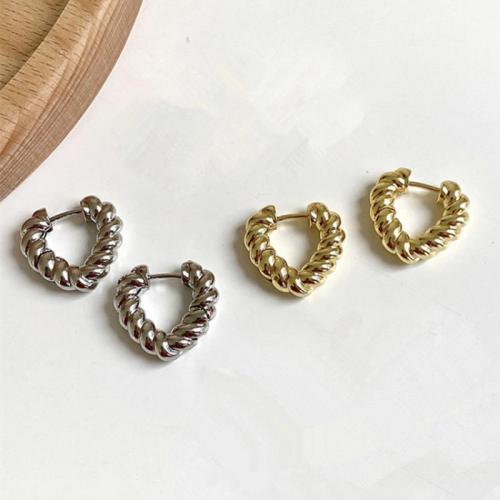 Brass Leverback Earring Heart plated fashion jewelry & for woman nickel lead & cadmium free Sold By Pair