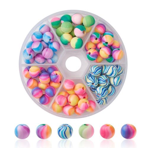 Polymer Clay Gyöngyök, DIY, kevert színek, Kb 90PC-k/Box, Által értékesített Box