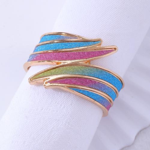 Scarf Buckle Zinc Alloy Rainbow gold color plated for woman & enamel multi-colored Sold By PC
