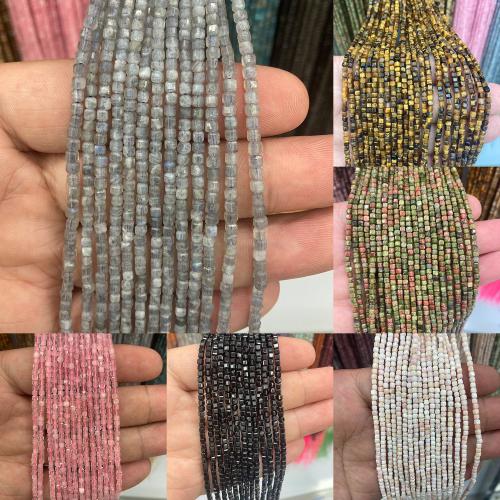 Gemstone smykker perler, Ædelsten, du kan DIY & forskellige materialer til valg, flere farver til valg, 2x6mm, Ca. 150pc'er/Strand, Solgt af Strand