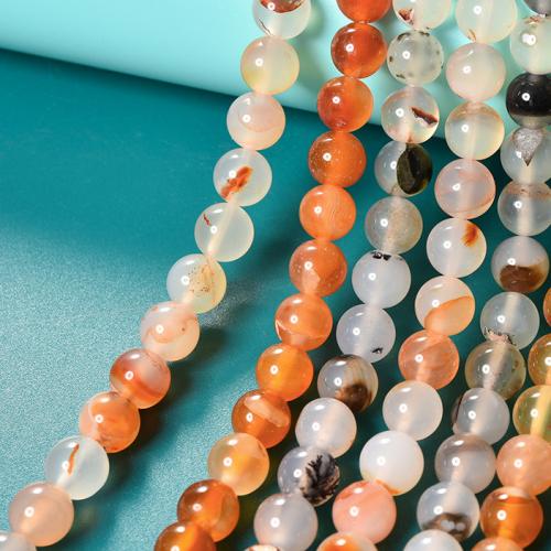 Agat perler, Agate, Runde, du kan DIY & forskellig størrelse for valg, flere farver til valg, Solgt af Strand