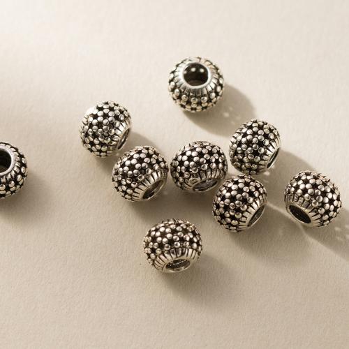 Spacer Beads Jewelry 925 Sterling Silver Antique finish DIY original color Approx 3.3mm Sold By PC