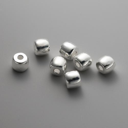 925 Sterling Silver Beads plated DIY silver color Approx 1.9mm Sold By PC
