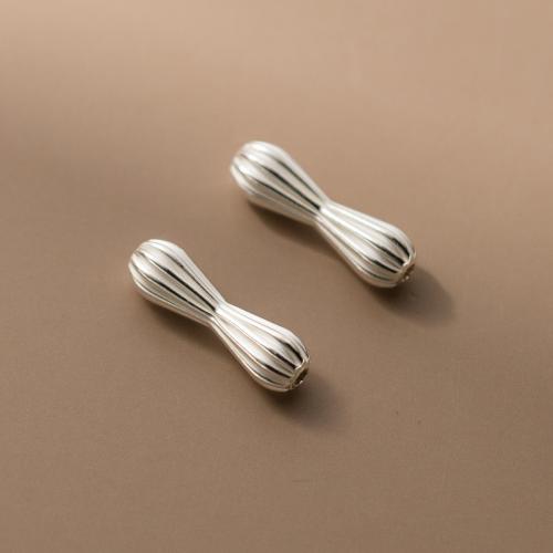Spacer Beads Jewelry 925 Sterling Silver plated DIY silver color Approx 1.3mm Sold By PC