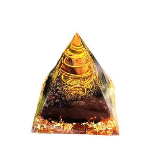 Synteettinen hartsi Pyramid Sisustus, kanssa Jalokivi, Pyramidin muotoinen, epoksi tarra, erikokoisia valinnalle, Myymät PC