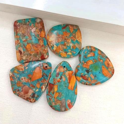 Pingentes de Jaspe Imperial, A pedra do rei, polido, Forma diferente para escolha & DIY, Mais cores pare escolha, vendido por PC