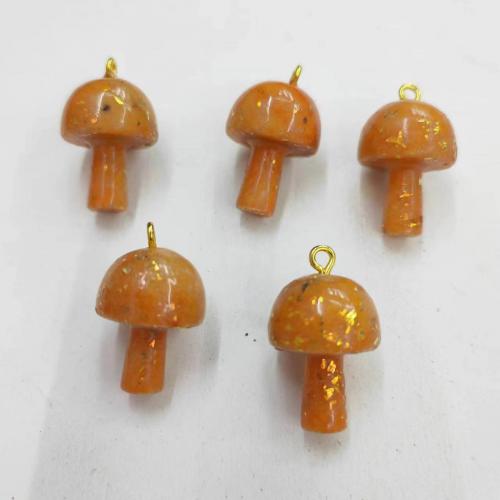 Natural Jade Beads mushroom polished DIY Sold By PC