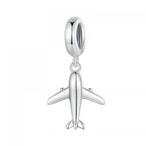 925 Sterling Silver Pendant Airplane DIY nickel lead & cadmium free Sold By PC