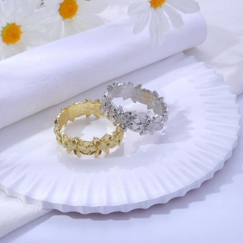 Zinc Alloy Napkin Ring Flower plated durable & enamel Sold By Pair