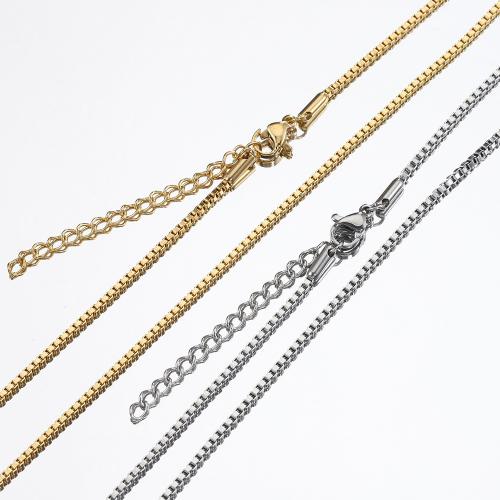 Stainless Steel Chain Necklace 304 Stainless Steel fashion jewelry & DIY & Unisex nickel lead & cadmium free Length Approx 50 cm Sold By Bag