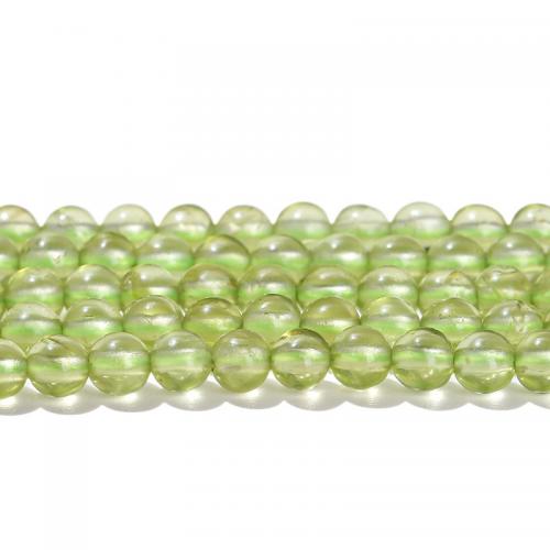 Gemstone Jewelry Beads Peridot Stone Round polished DIY Sold By Strand