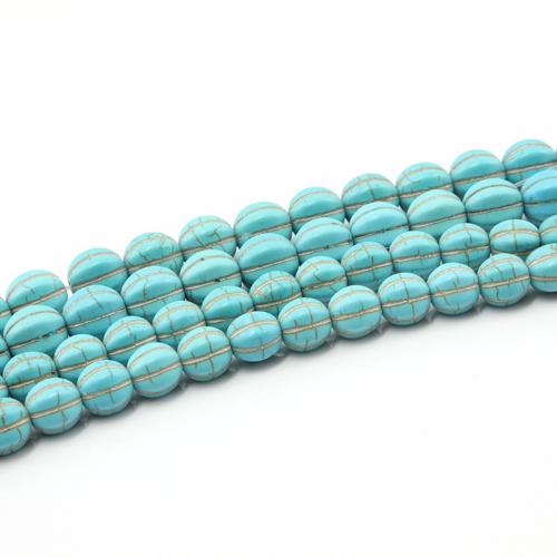 Turquoise Beads Natural Turquoise Pumpkin DIY green Sold Per Approx 38 cm Strand