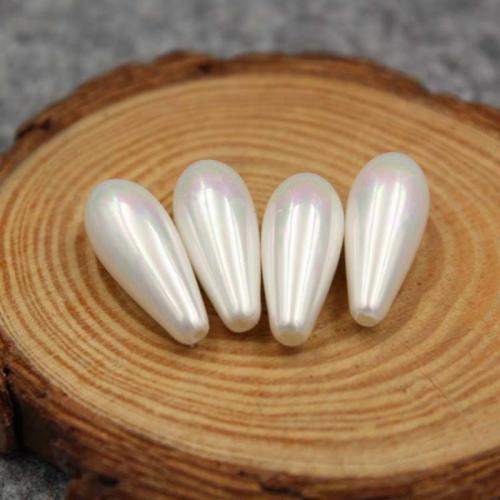 Glass Pearl Beads Teardrop DIY & half-drilled Sold By PC