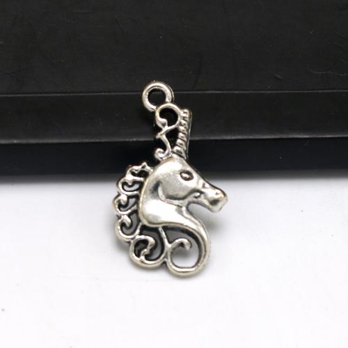 Zinc Alloy Animal Pendants Unicorn antique silver color plated vintage & DIY nickel lead & cadmium free Approx Sold By Bag