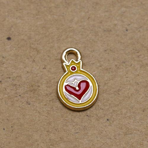 Zinc Alloy Enamel Pendants gold color plated DIY mixed colors nickel lead & cadmium free Approx Sold By Bag