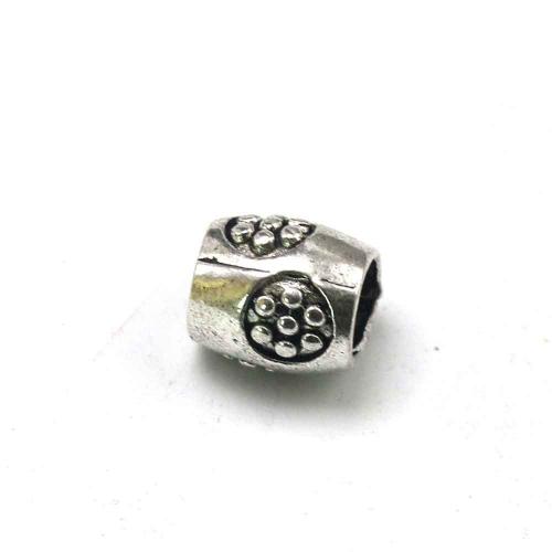 Zinc Alloy Jewelry Beads barrel antique silver color plated vintage & DIY nickel lead & cadmium free Approx Sold By Bag