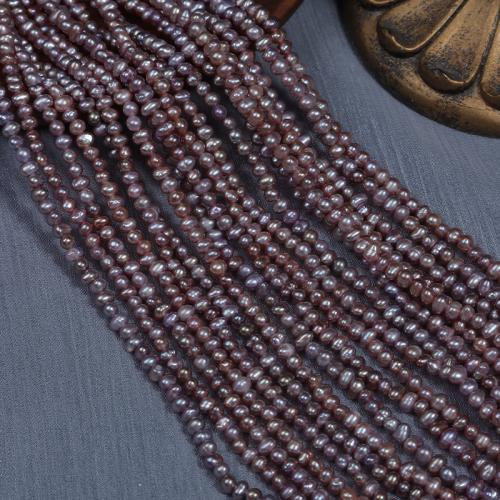 Cultured Rice Freshwater Pearl Beads DIY purple Length about 3-3.5mm Sold Per Approx 37-38 cm Strand