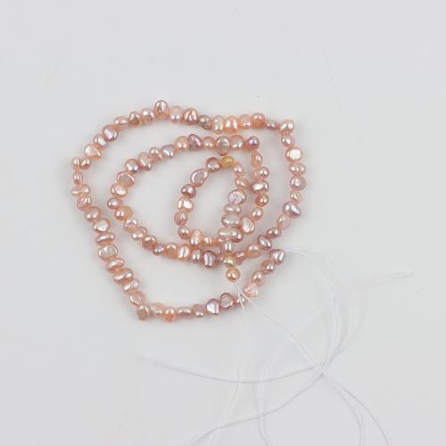 Keishi ferskvandskulturperle Beads, Ferskvandsperle, du kan DIY, lilla, Length about 3-4mm, Solgt Per Ca. 35 cm Strand