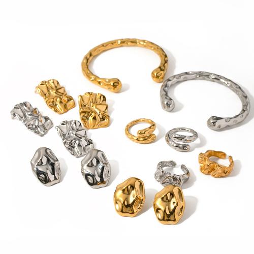 الصلب المقاوم للصدأ مجموعات مجوهرات, 304 الفولاذ المقاوم للصدأ, مجوهرات الموضة & أنماط مختلفة للاختيار & للمرأة, المزيد من الألوان للاختيار, تباع بواسطة زوج