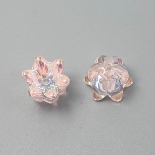 ABS Plastic Beads Flower colorful plated DIY 12mm Approx Sold By Bag