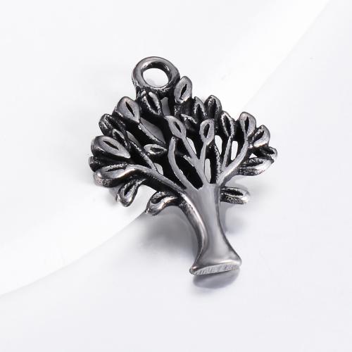 Stainless Steel Pendants 304 Stainless Steel Tree plated DIY Sold By Bag