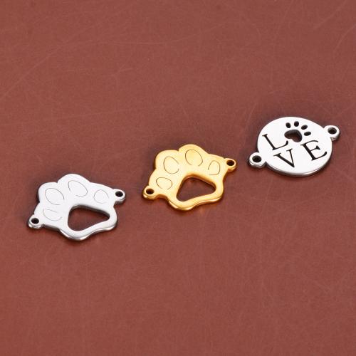 Stainless Steel Pendants 304 Stainless Steel plated DIY & 1/1 loop & double-hole Sold By Bag